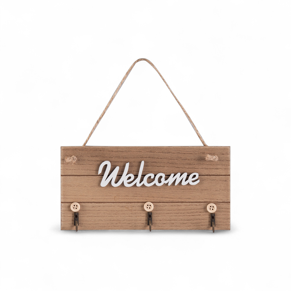 Welcome Wall Hanging with Hook (H10cm) - Image 2