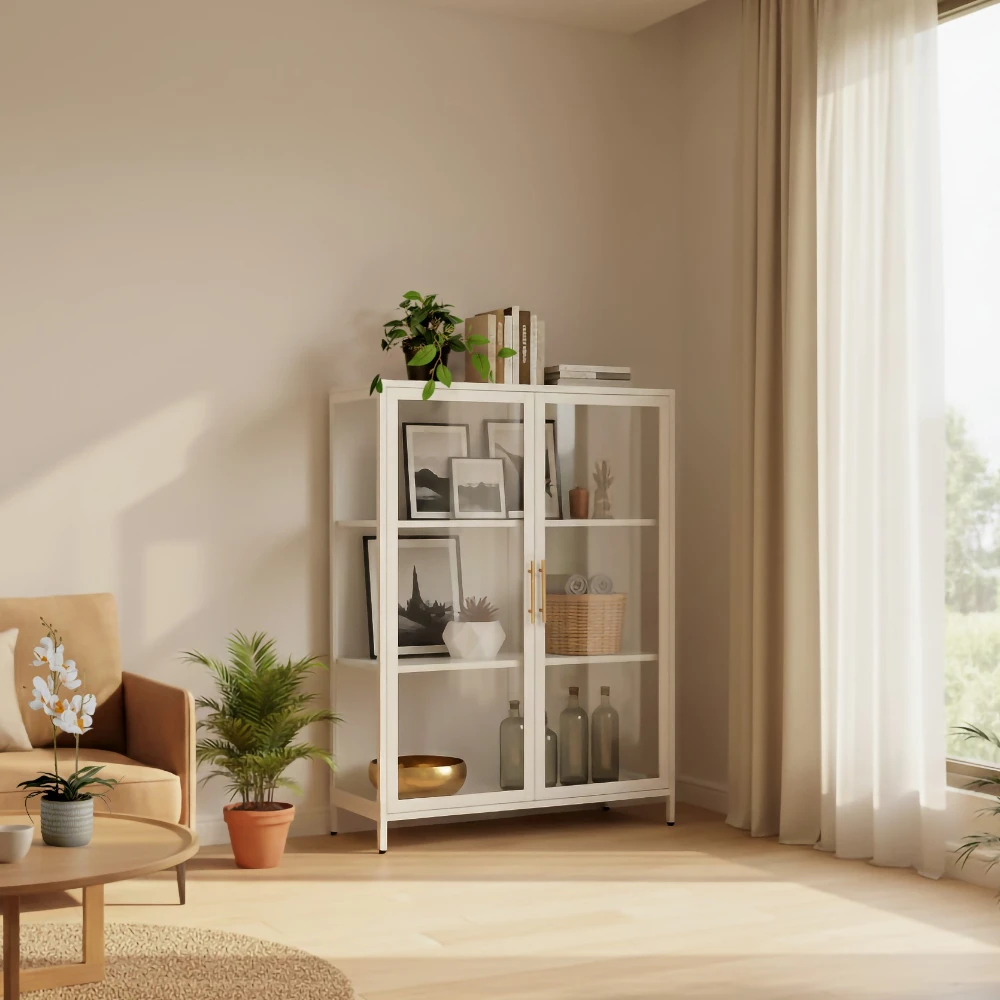 Nina Cabinet with 2 Glass Doors - Image 9