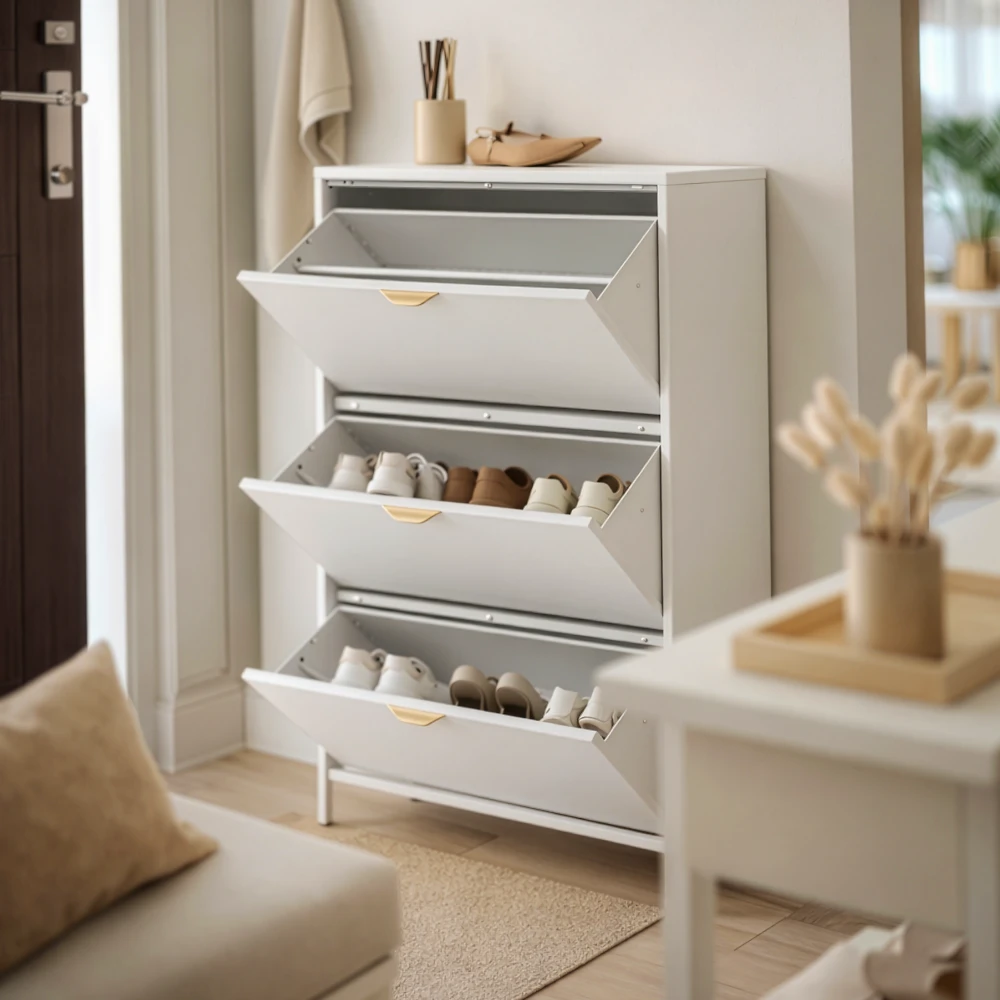 Nina Shoe Cabinet (3 Tier) - Image 7
