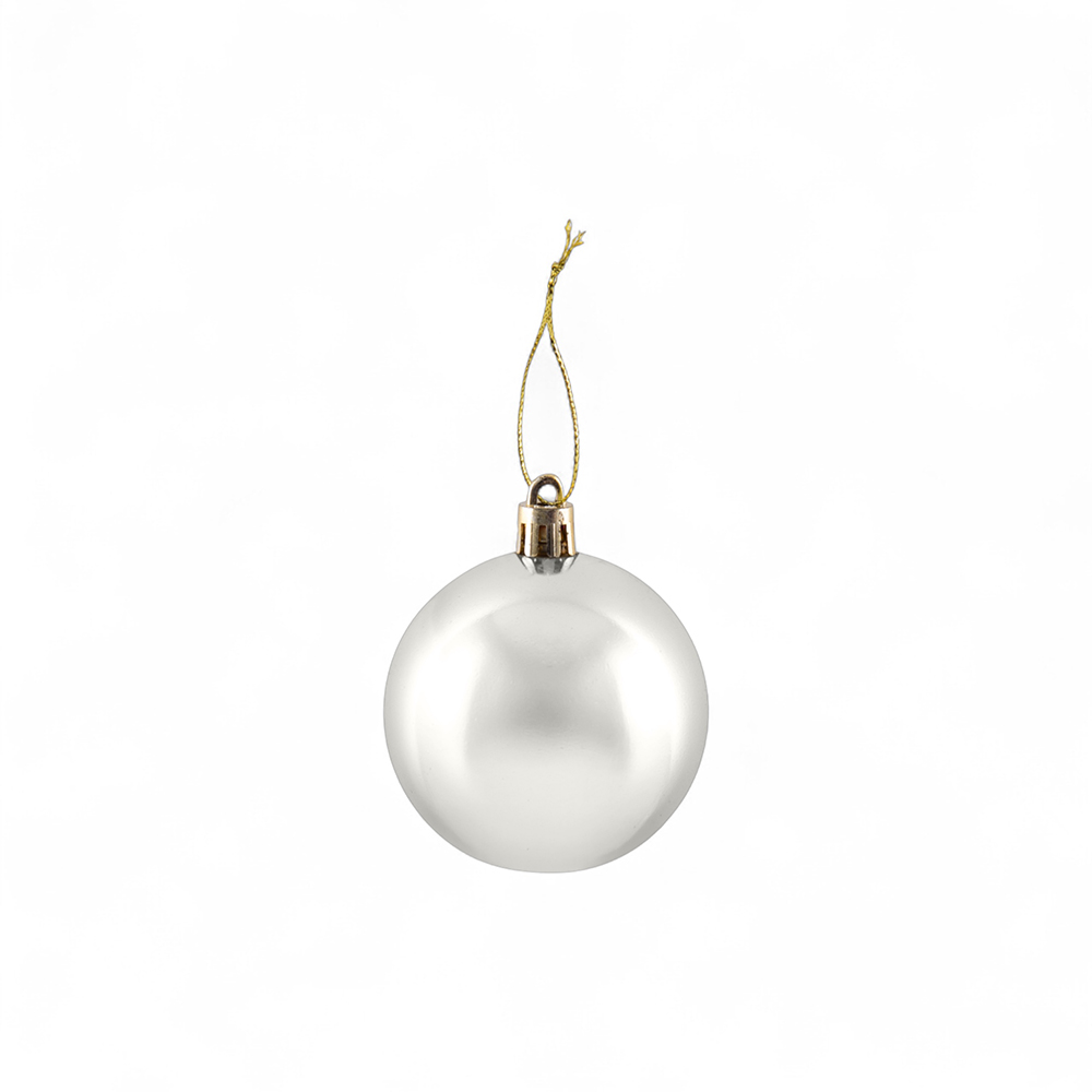 6 Pcs Glossy Christmas Hanging Balls (6cm) - Image 12