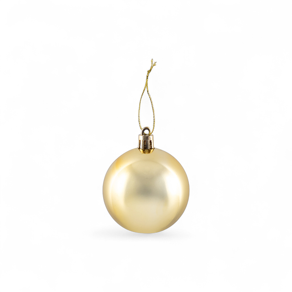 6 Pcs Glossy Christmas Hanging Balls (6cm) - Image 10