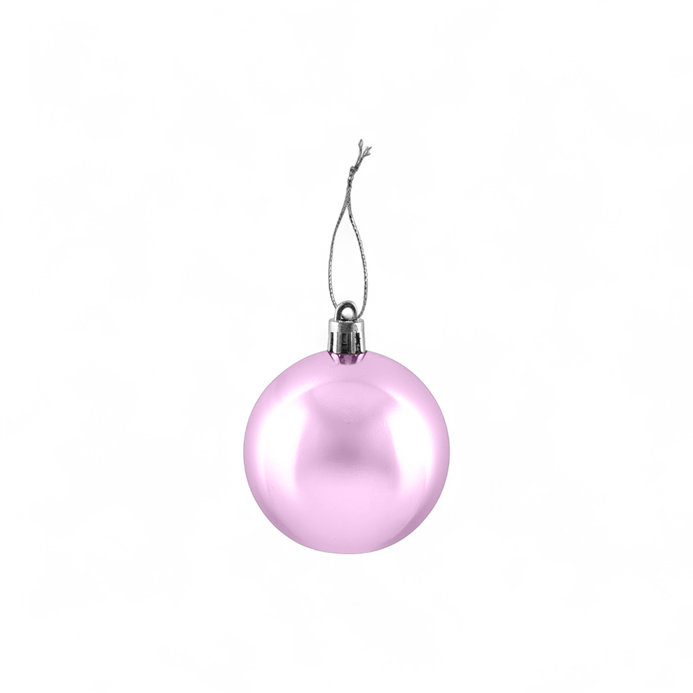 6 Pcs Glossy Christmas Hanging Balls (6cm) - Image 8