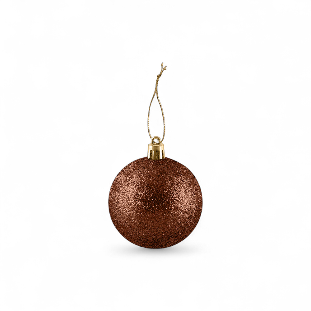 6 Pcs Glitter Christmas Hanging Balls (6cm) - Image 6