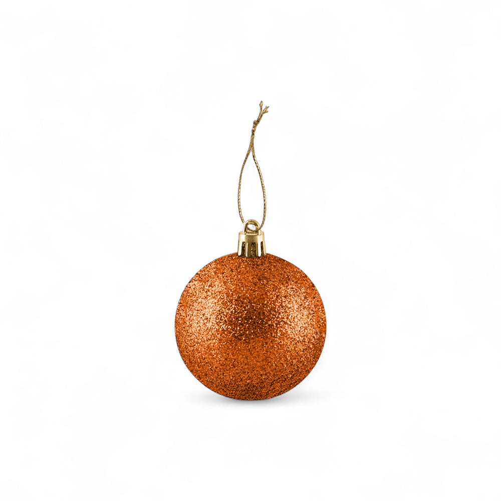 6 Pcs Glitter Christmas Hanging Balls (6cm) - Image 8