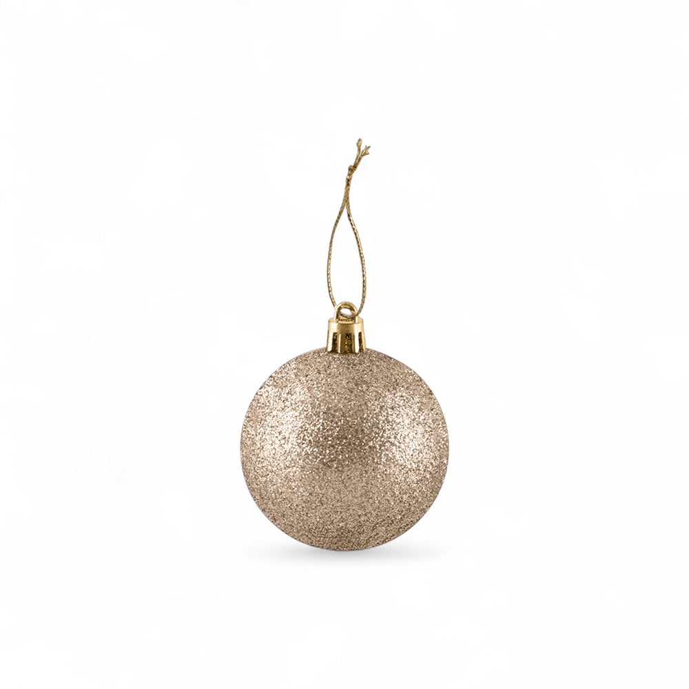 6 Pcs Glitter Christmas Hanging Balls (6cm) - Image 10