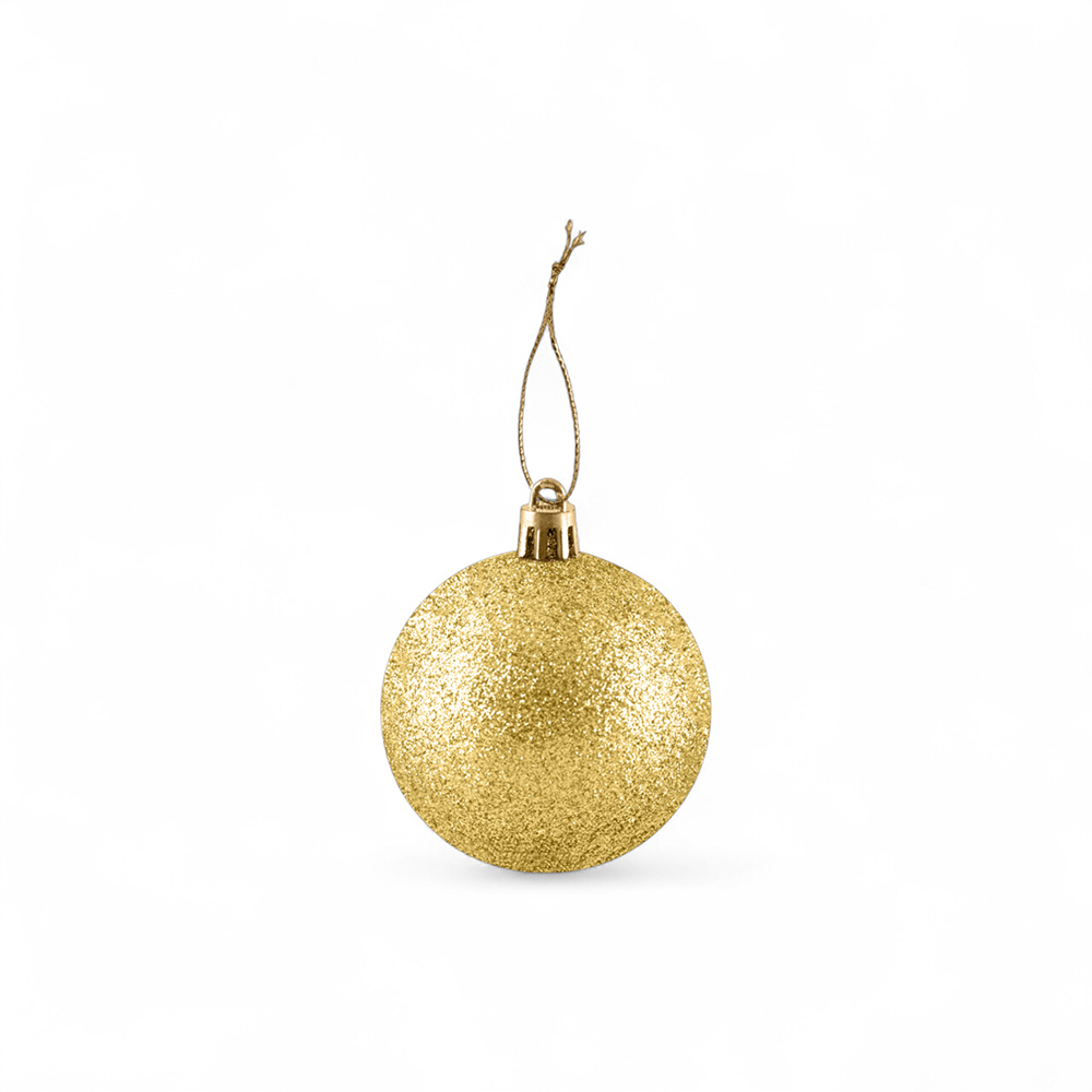 6 Pcs Glitter Christmas Hanging Balls (6cm) - Image 12
