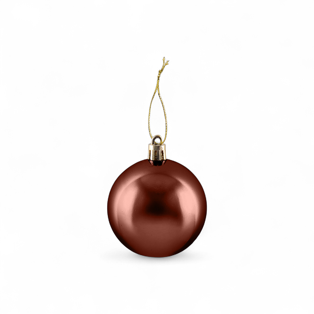 6 Pcs Glossy Christmas Hanging Balls (8cm) - Image 6
