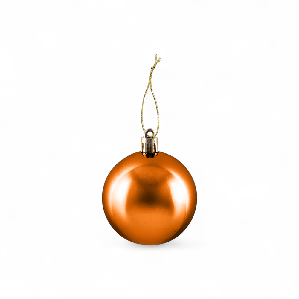 6 Pcs Glossy Christmas Hanging Balls (8cm) - Image 8