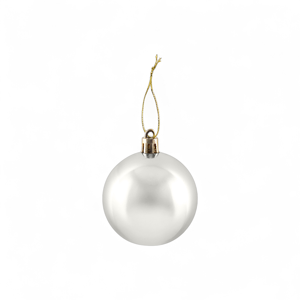 6 Pcs Glossy Christmas Hanging Balls (8cm) - Image 10
