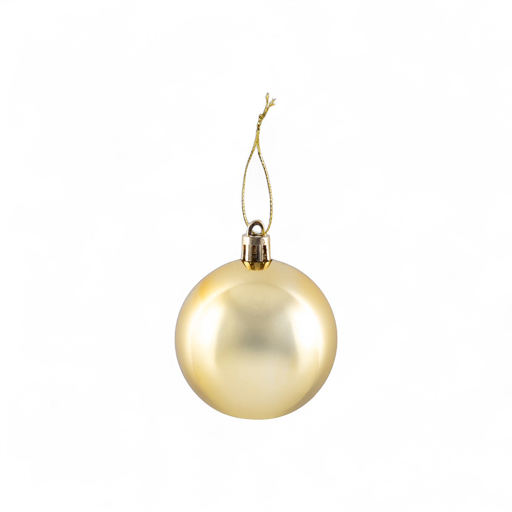 6 Pcs Glossy Christmas Hanging Balls (8cm) - Image 12