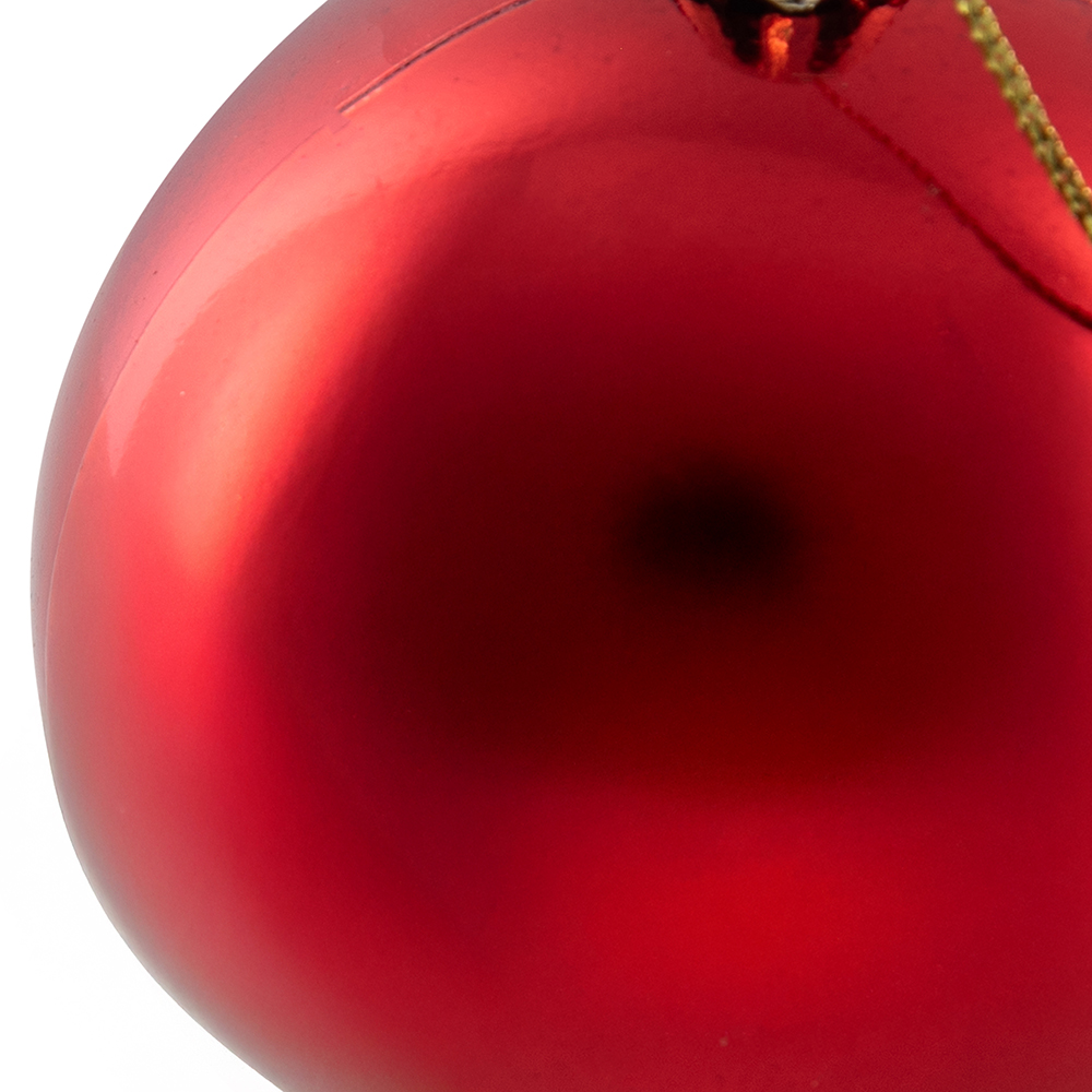 6 Pcs Glossy Christmas Hanging Balls (8cm) - Image 4