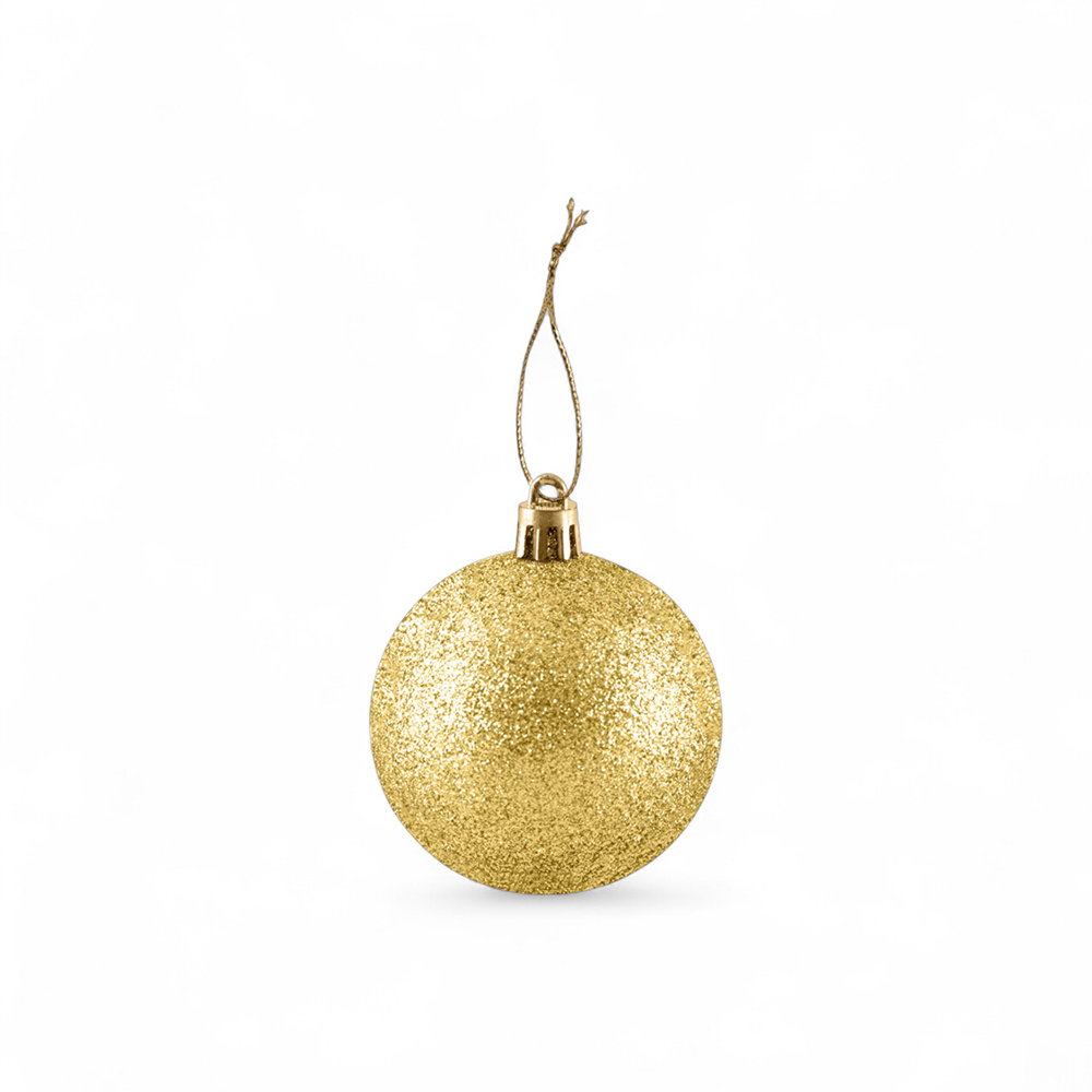 6 Pcs Glitter Christmas Hanging Balls (8cm) - Image 12