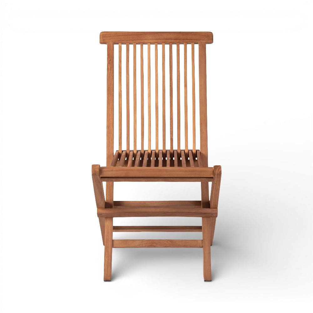 Marjory Teak Folding Chair - Image 3