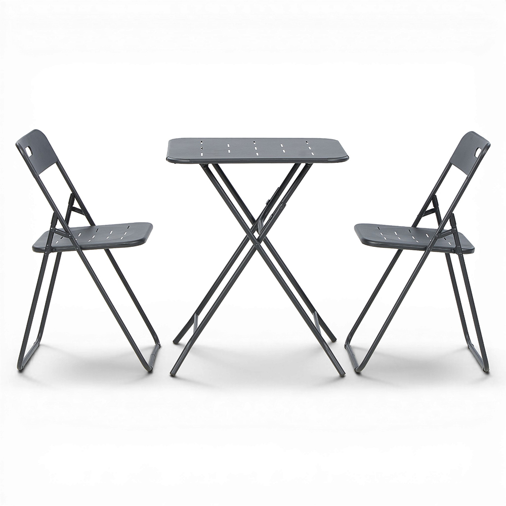 Beltran Folding Table and Chair Set (2 Seater) - Image 2