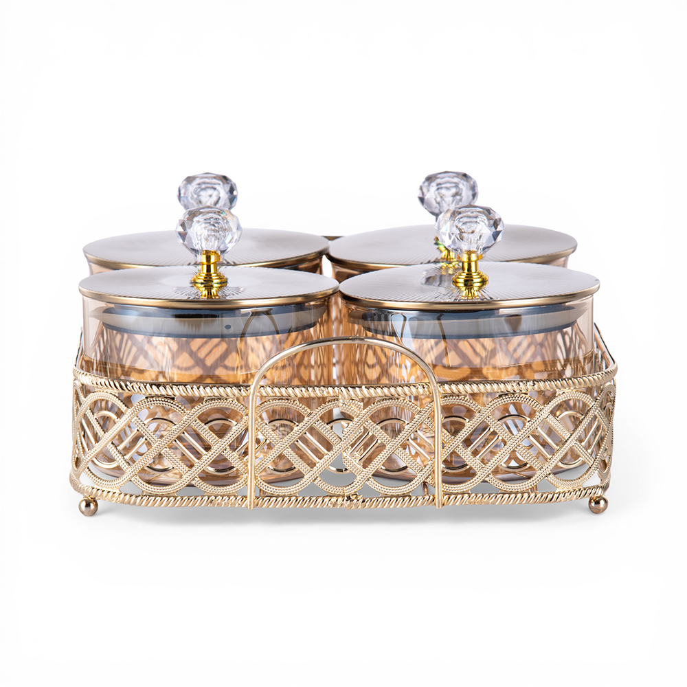 Glass Canister with Tray (Set of 4) - Image 4