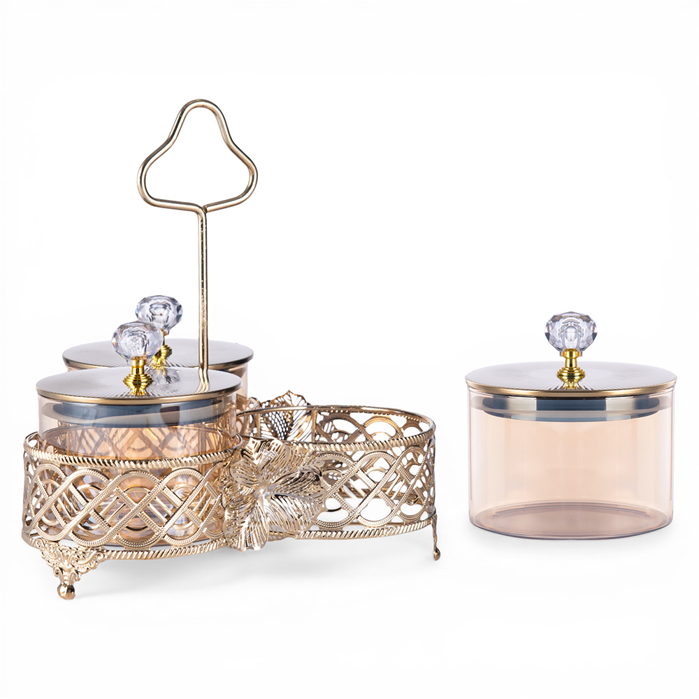 Glass Canister with Stand (Set of 3) - Image 2