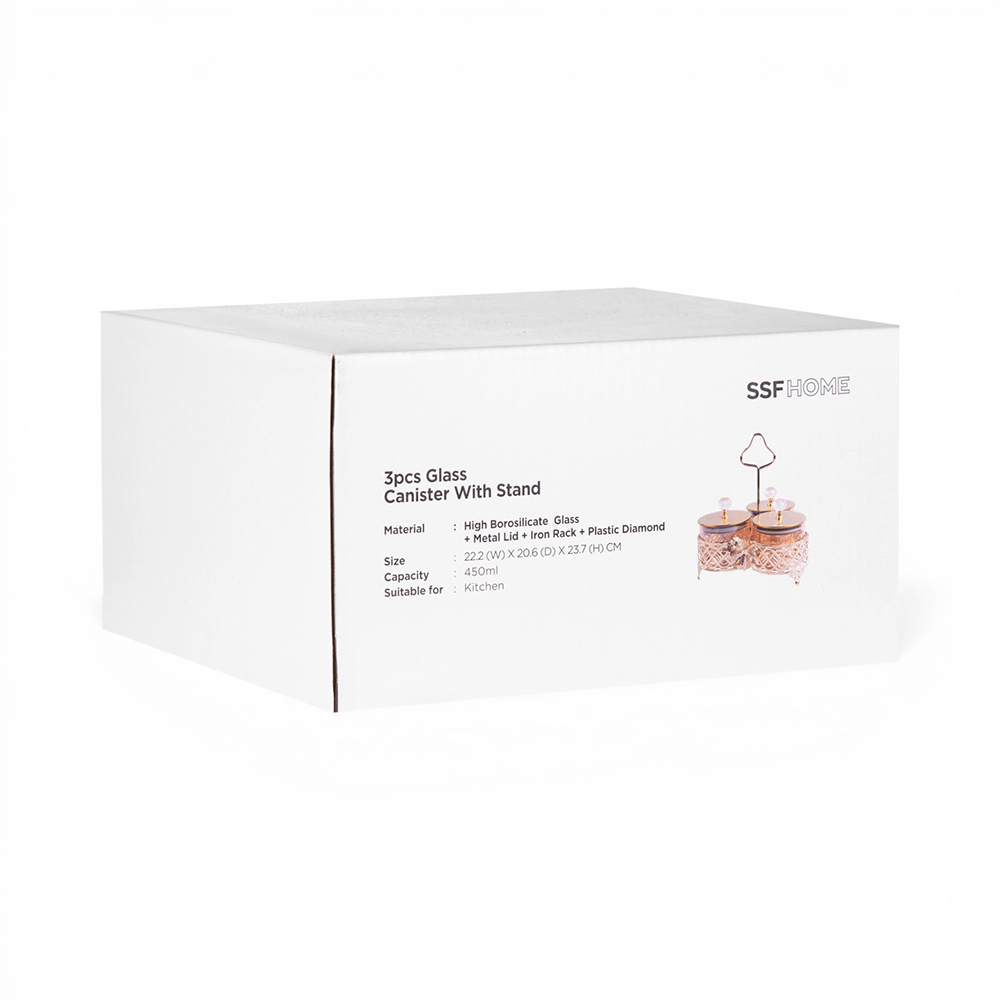 Glass Canister with Stand (Set of 3) - Image 16