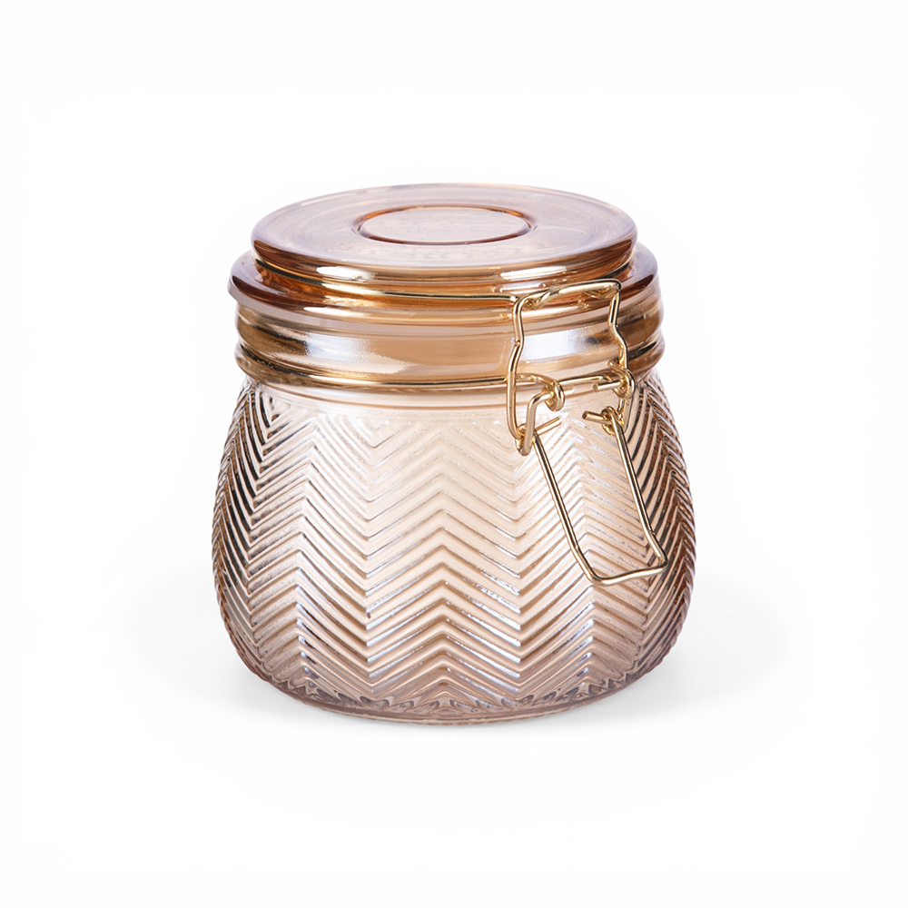 Glass Jar with Lid (H10.3cm)