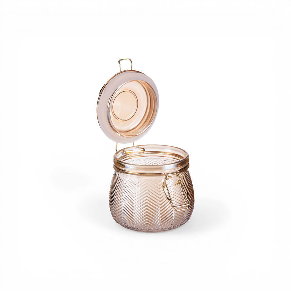 Glass Jar with Lid (H10.3cm) - Image 2
