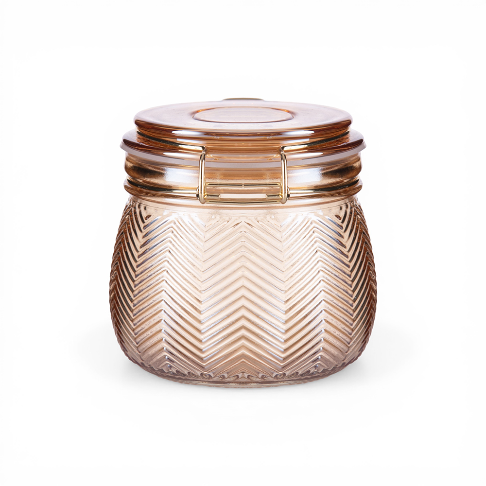 Glass Jar with Lid (H10.3cm) - Image 4
