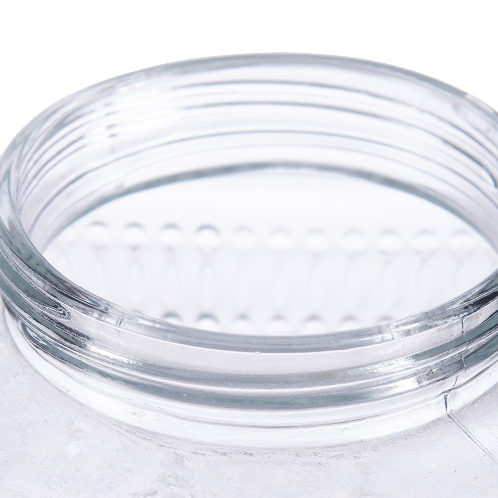 Glass Storage Jar with Bamboo Lid (H12.4cm) - Image 5