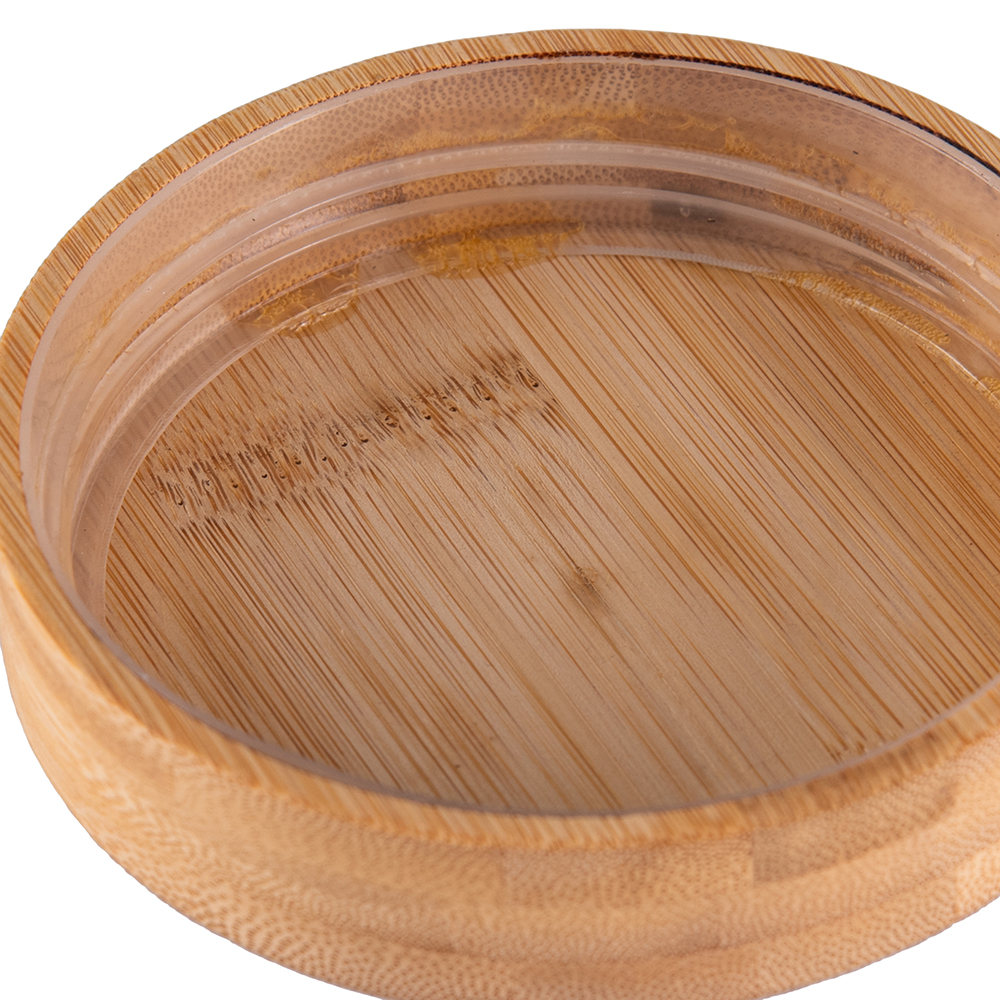 Glass Storage Jar with Bamboo Lid (H12.4cm) - Image 6