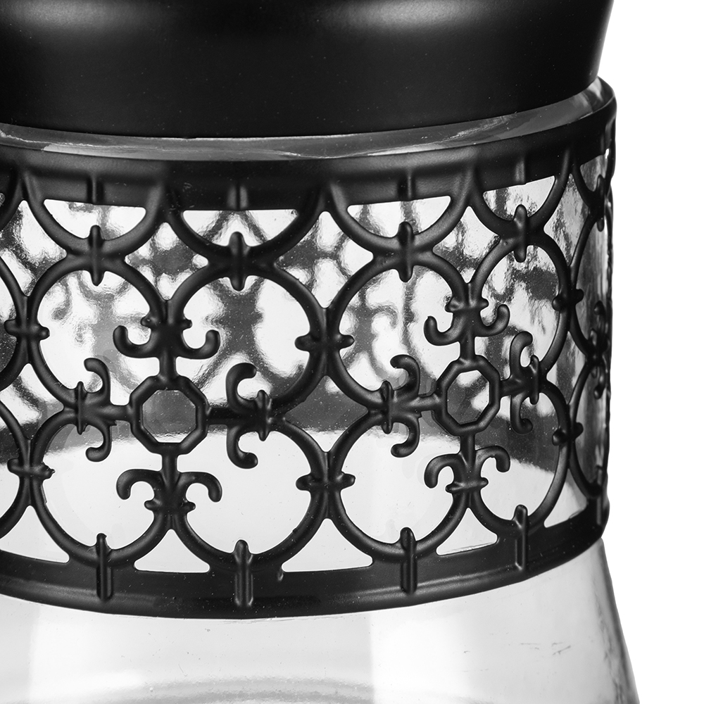 Glass Jar with Ivory Iron Casing and Lid (H13.5cm) - Image 5