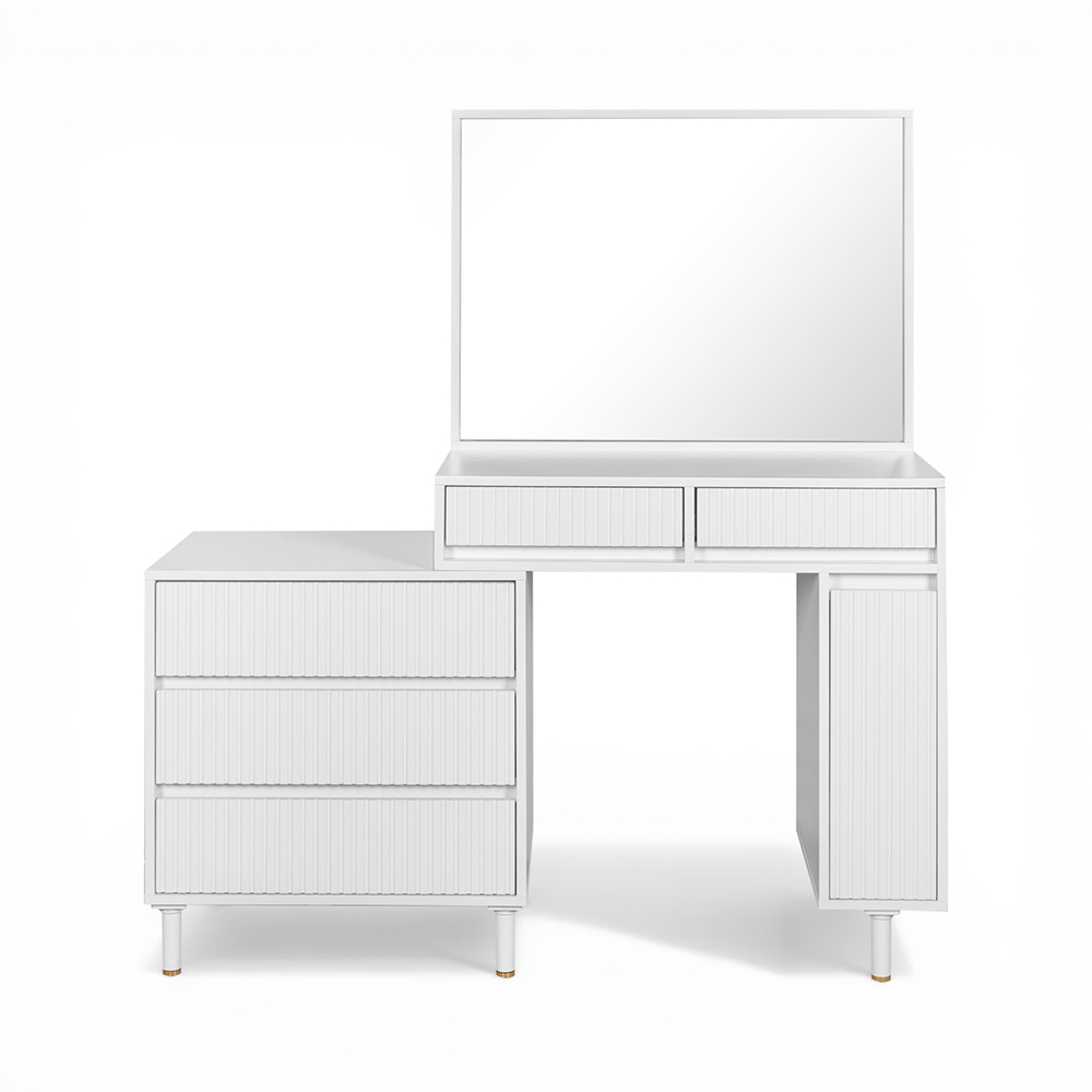 Aella Dressing Table with Mirror - Image 4