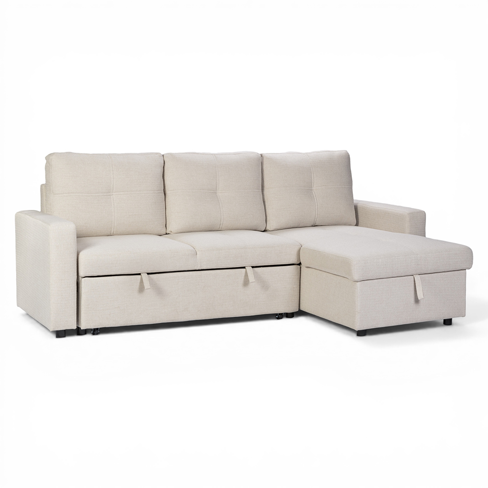 O'hara Reversible L Shape Sofa Bed with Storage - Image 4