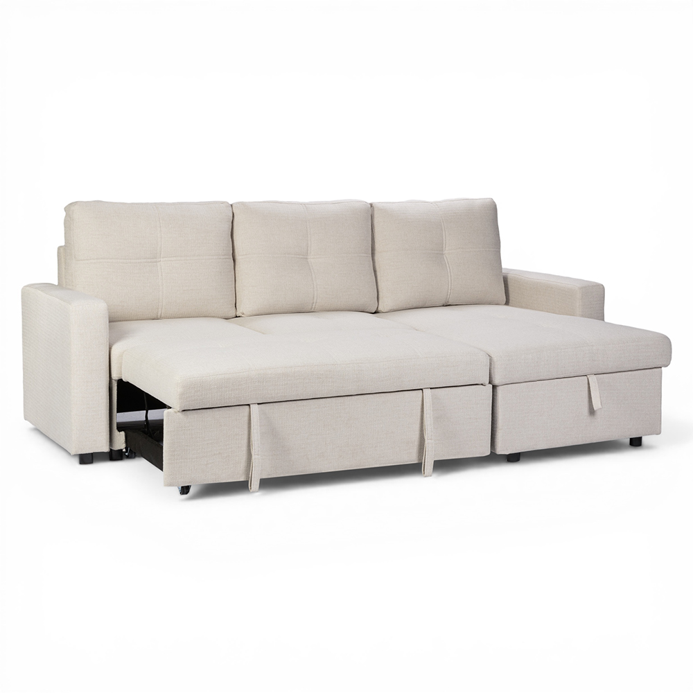O'hara Reversible L Shape Sofa Bed with Storage - Image 3