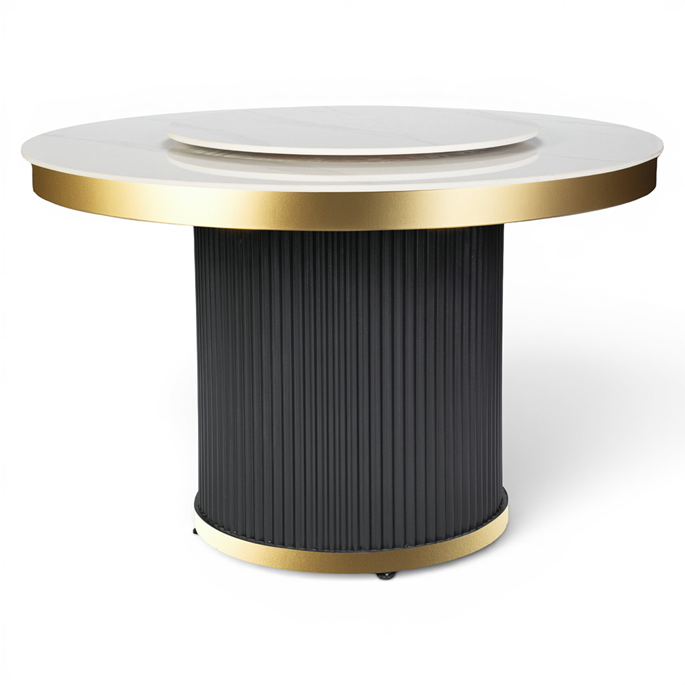 Zenith Round Dining Table with Lazy Susan