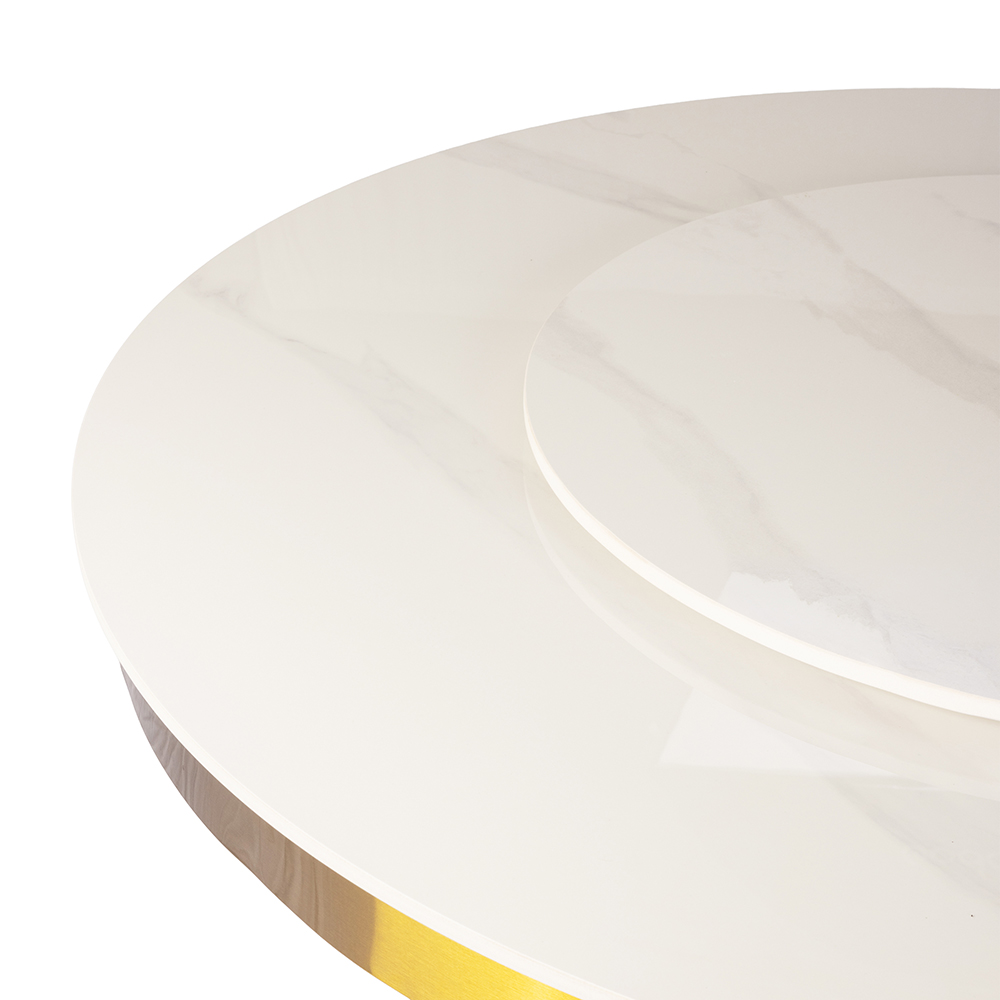 Zenith Round Dining Table with Lazy Susan - Image 2