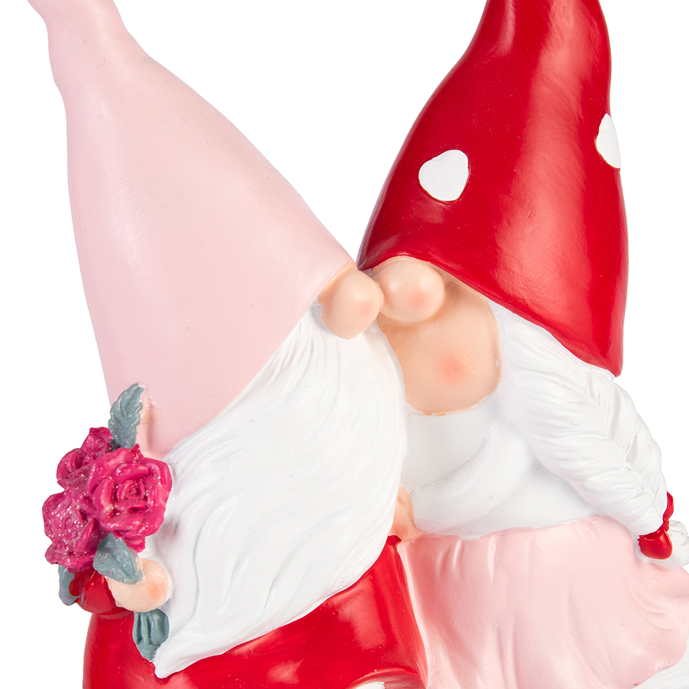 Gnome Couple Sitting on Bench (H27.5cm) - Image 5