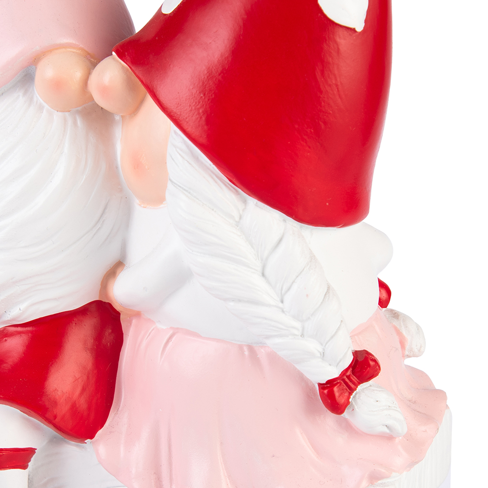 Gnome Couple Sitting on Bench (H27.5cm) - Image 6