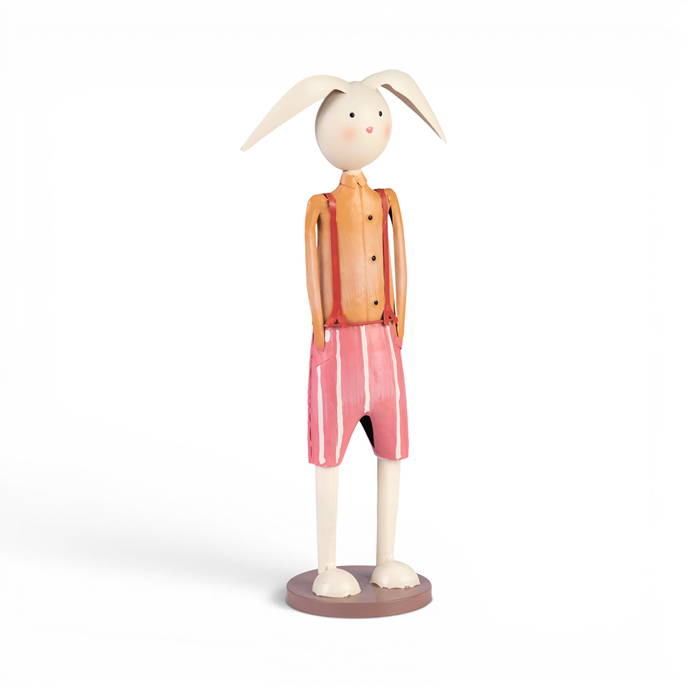 Metal Male Rabbit Ornament (H47cm)