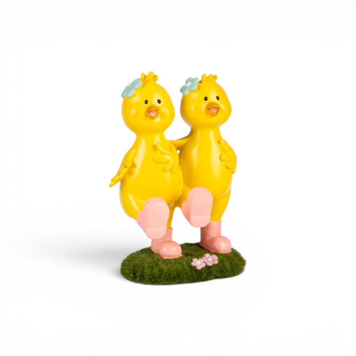 Two Dancing Chickens (H21cm)