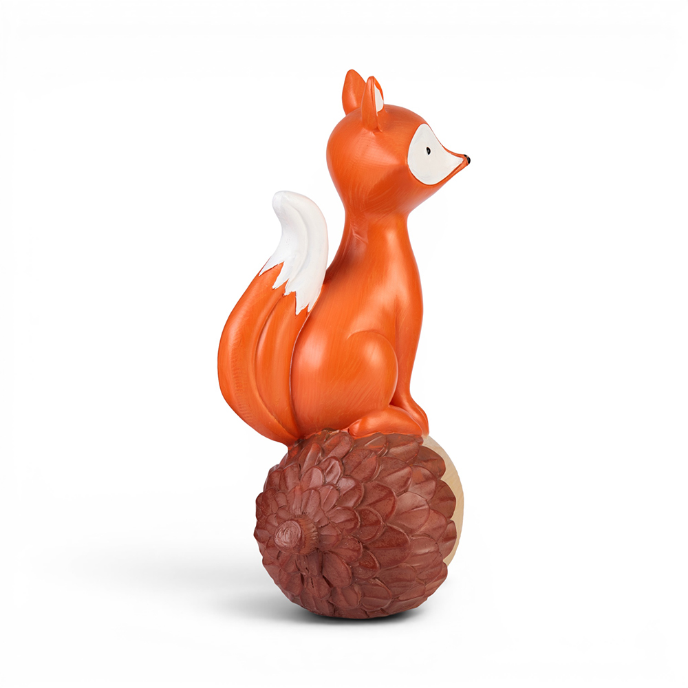 Fox Sitting on Acorn (H31.5cm) - Image 3