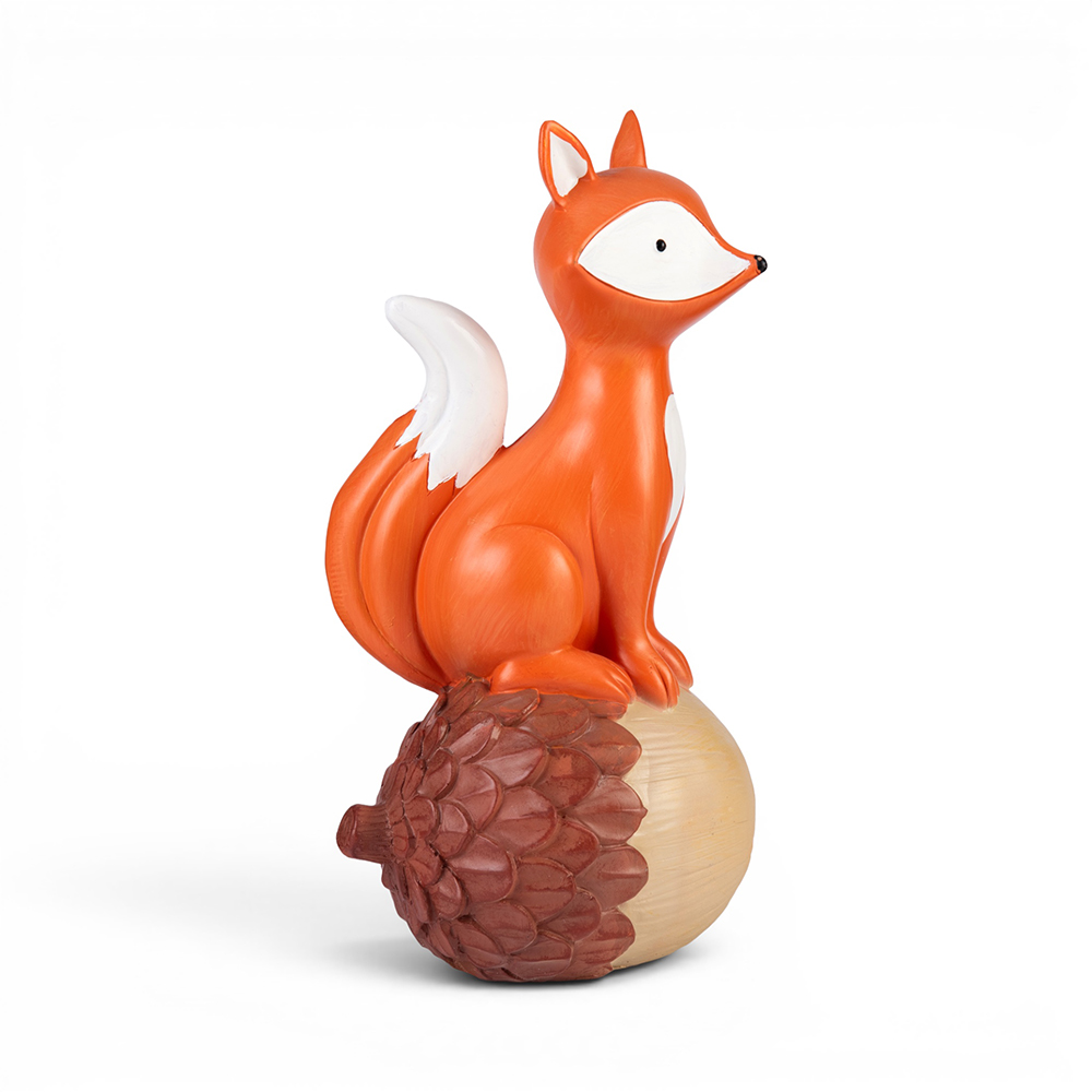 Fox Sitting on Acorn (H31.5cm) - Image 2
