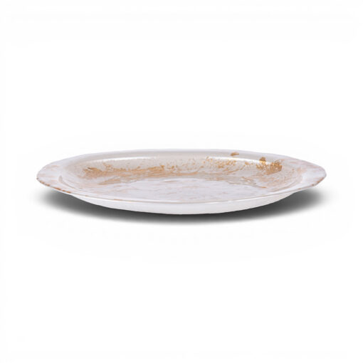 Glass Plate with Metalic Painted (Dia. 33cm)