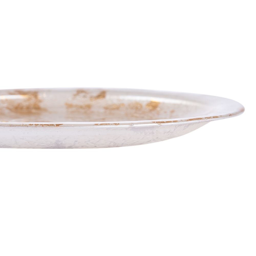 Glass Plate with Metalic Painted (Dia. 33cm) - Image 3