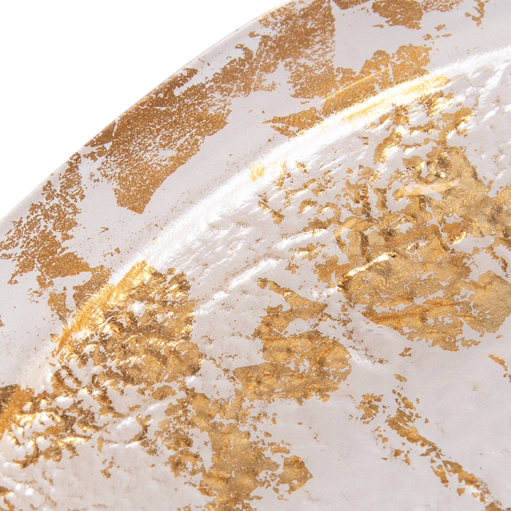 Glass Plate with Metalic Painted (Dia. 33cm) - Image 4