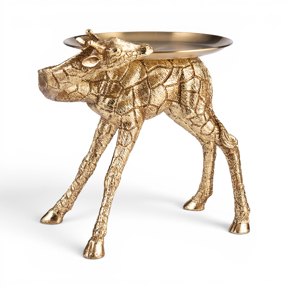 Giraffe with Plate (H28cm)