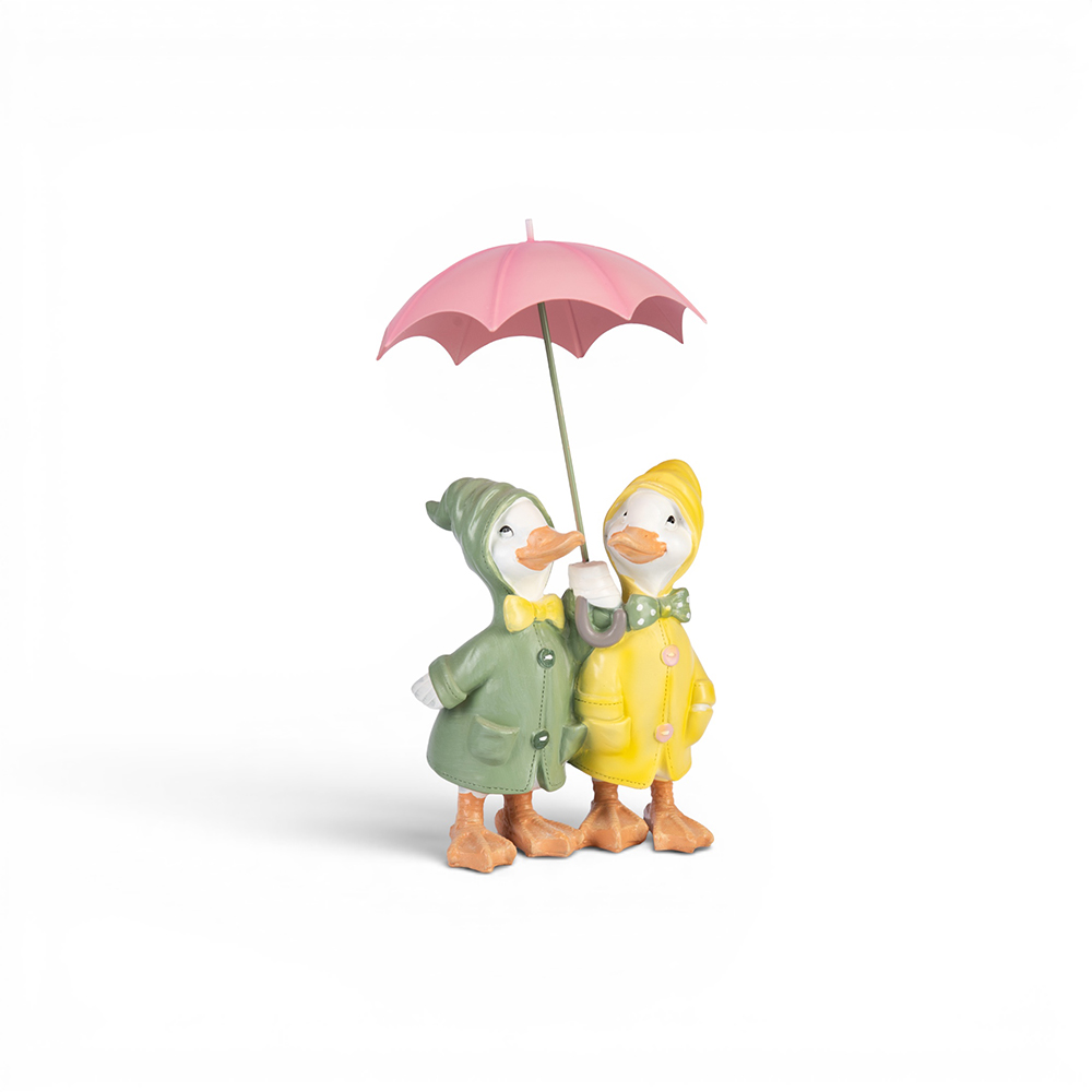 Standing Ducklings with Umbrella (H25.4cm)