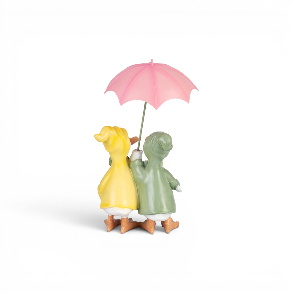 Standing Ducklings with Umbrella (H25.4cm) - Image 3
