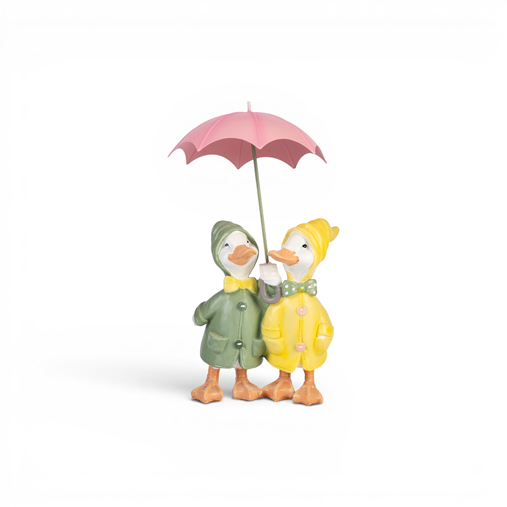 Standing Ducklings with Umbrella (H25.4cm) - Image 2