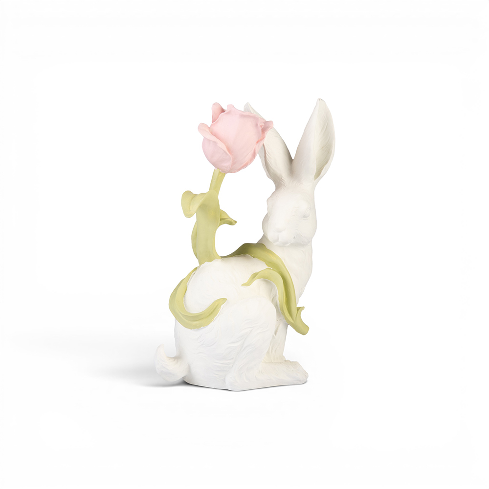 Hare with Tulip (H29.6cm) - Image 2