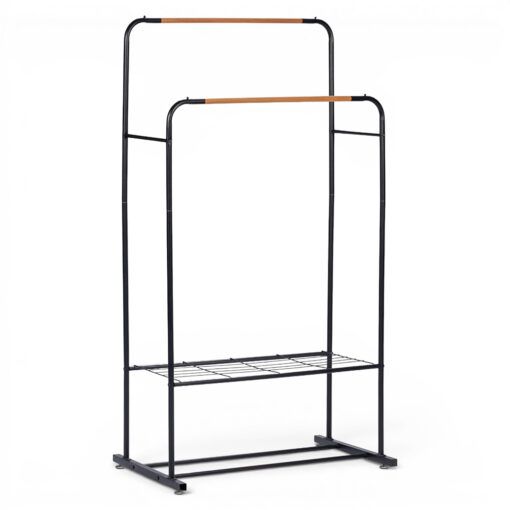 Double Garment Rack with Shelf