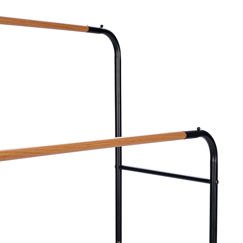 Double Garment Rack with Shelf - Image 4