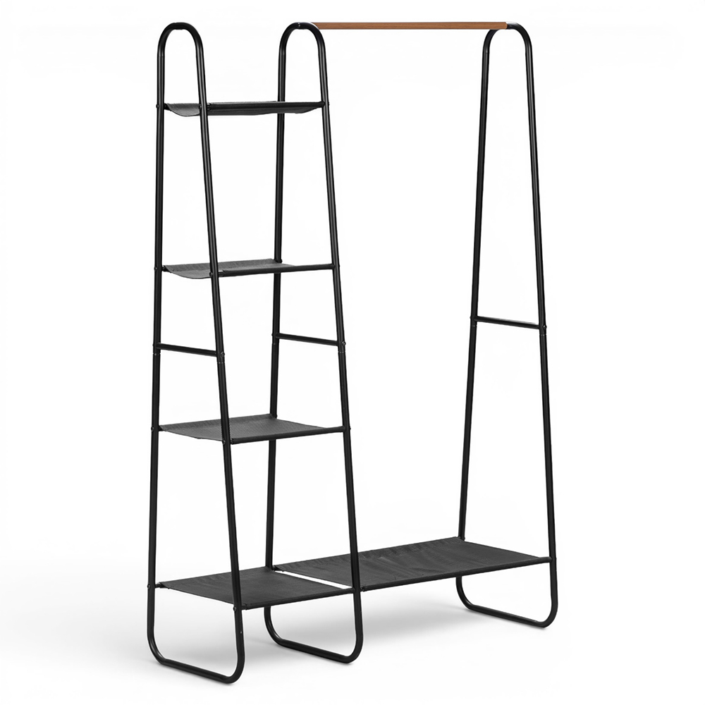 Clothes Rack Hanging Rail with 5 Shelves