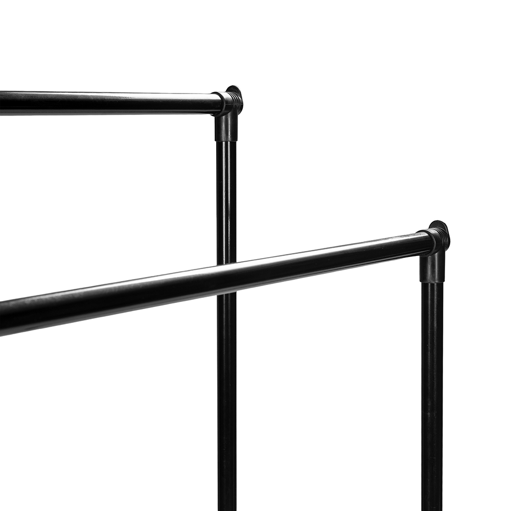 Double Garment Rack with Shelf - Image 4